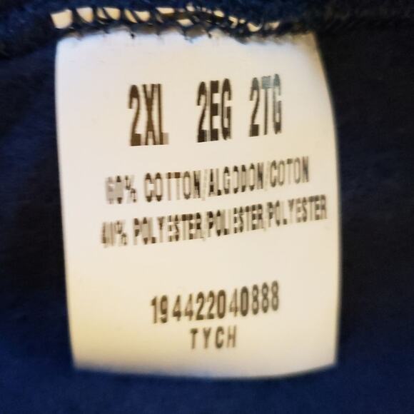FRUIT of the Loom XXL blue Hoodia NWT 60 % cotton 40 % polyester - Picture 4 of 6